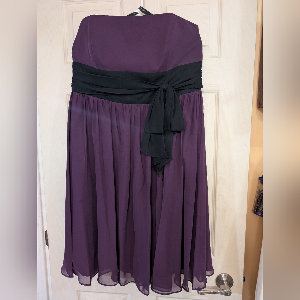 D09 Grape Alfred Angelo Bridesmaid Dress